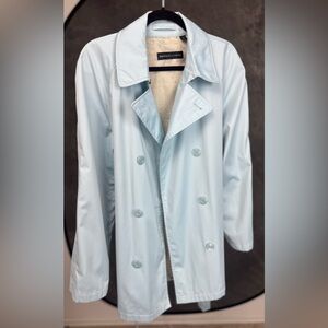 Dana Buchman Belted Trench Coat | Light Blue | XL